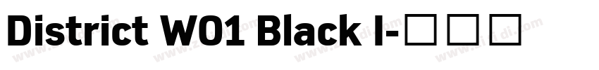 District W01 Black I字体转换